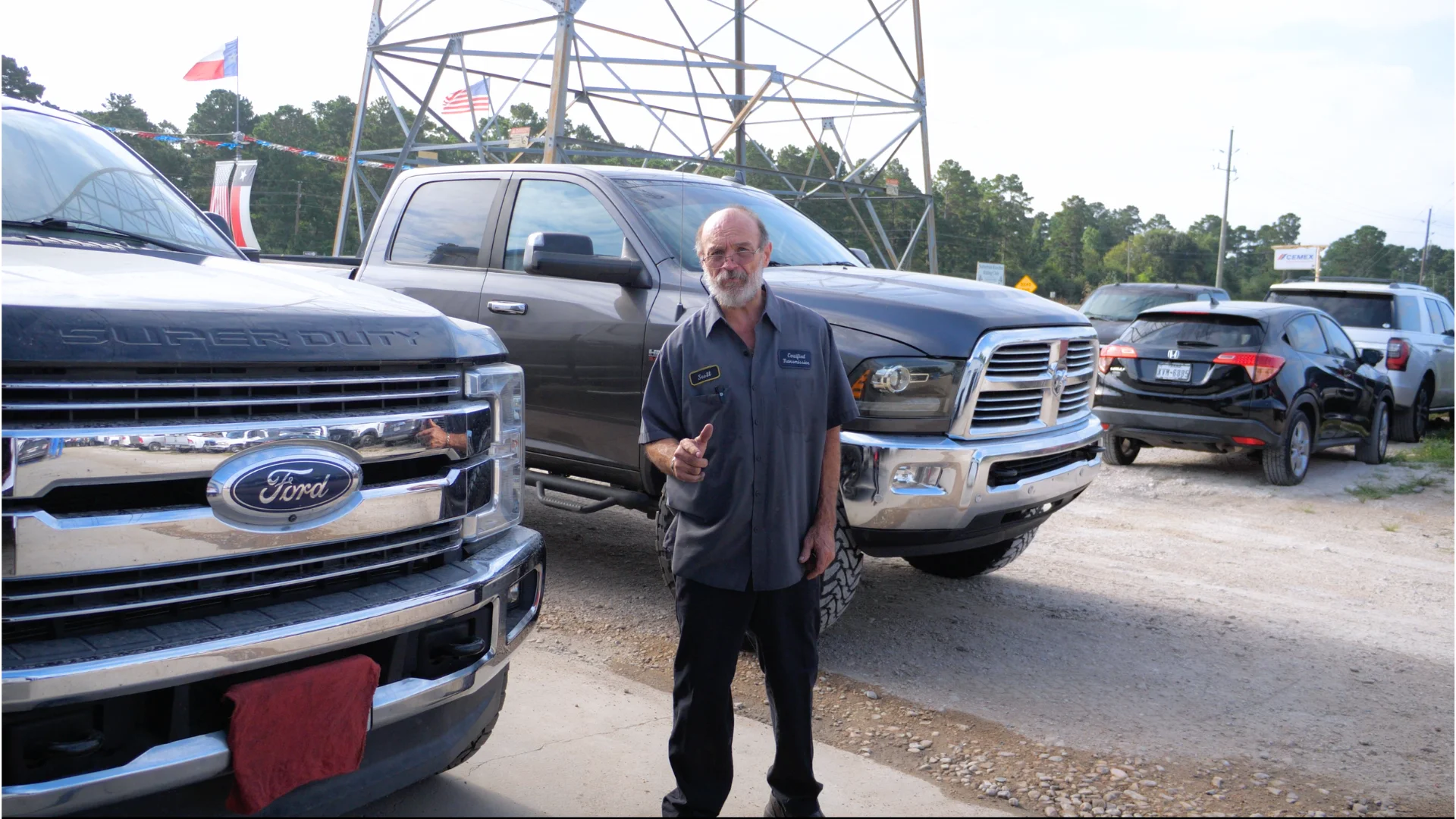Cars and trucks at Certified Transmission